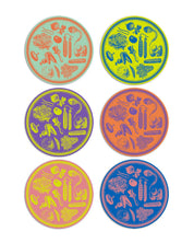 Veggie Punk Round Placemats - Set of 6