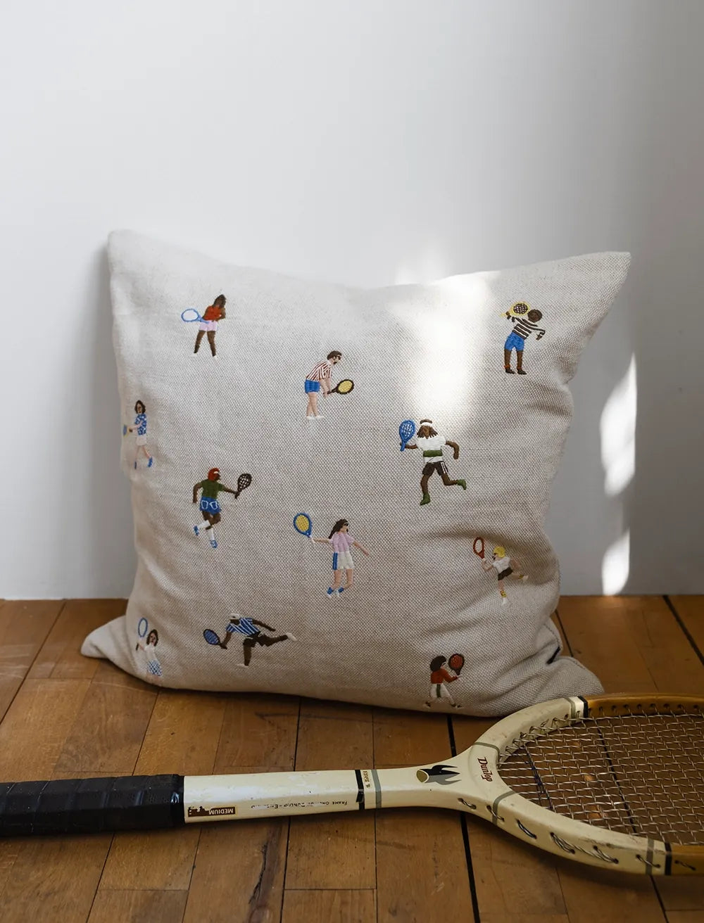 Tennis Embroidered Cushion 48X48 CM