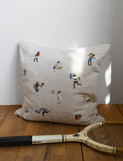 Tennis Embroidered Cushion 48X48 CM
