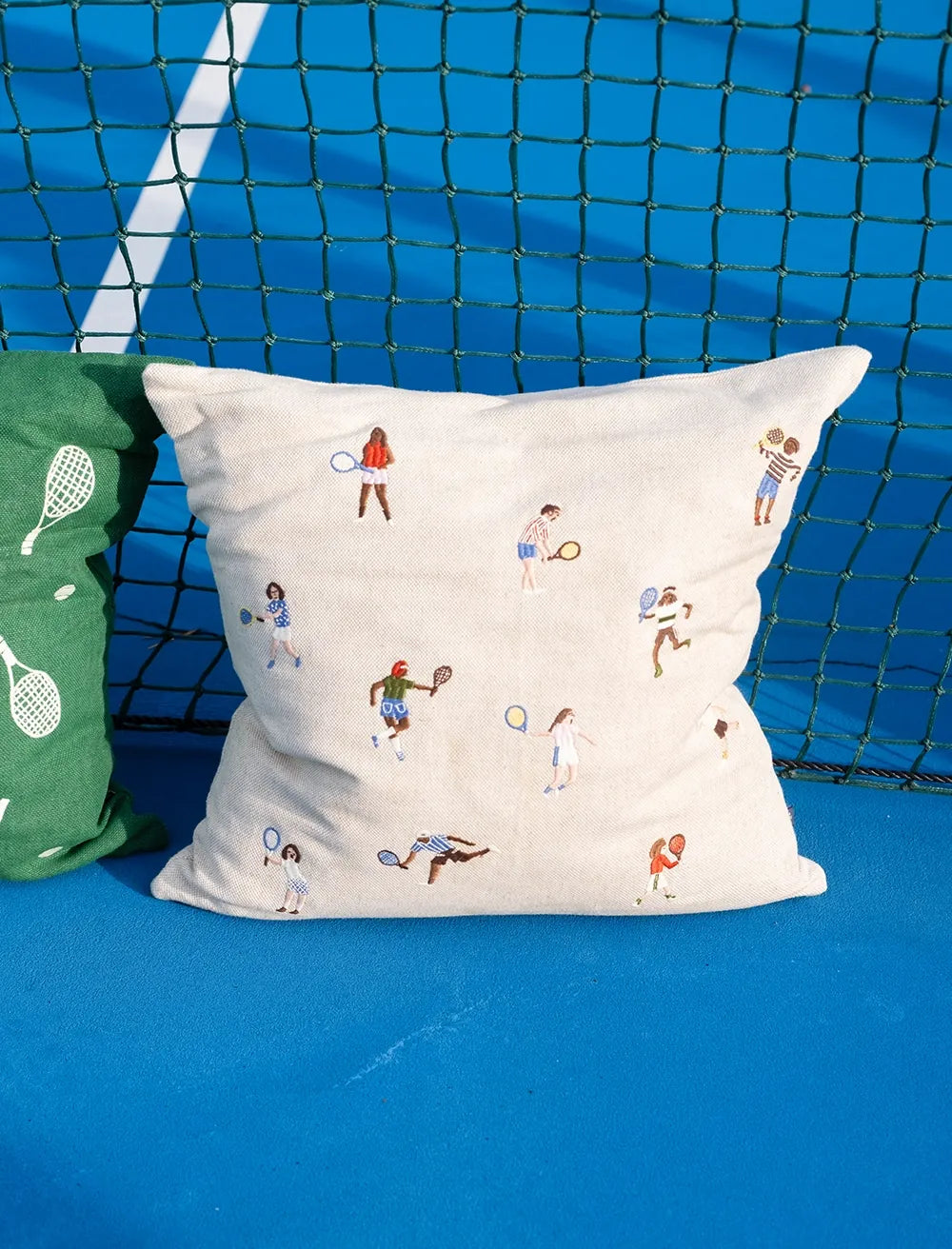 Tennis Embroidered Cushion 48X48 CM