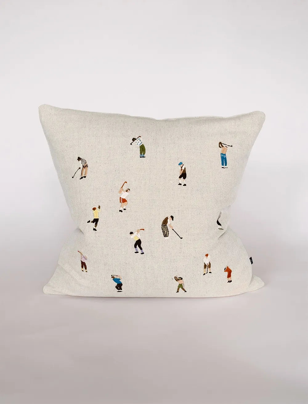 Golfers Embroidered Cushion 48X48 CM