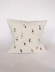 Golfers Embroidered Cushion 48X48 CM