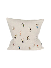 Golfers Embroidered Cushion 48X48 CM