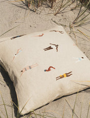 Swimmers Embroidered Cushion 48X48 CM
