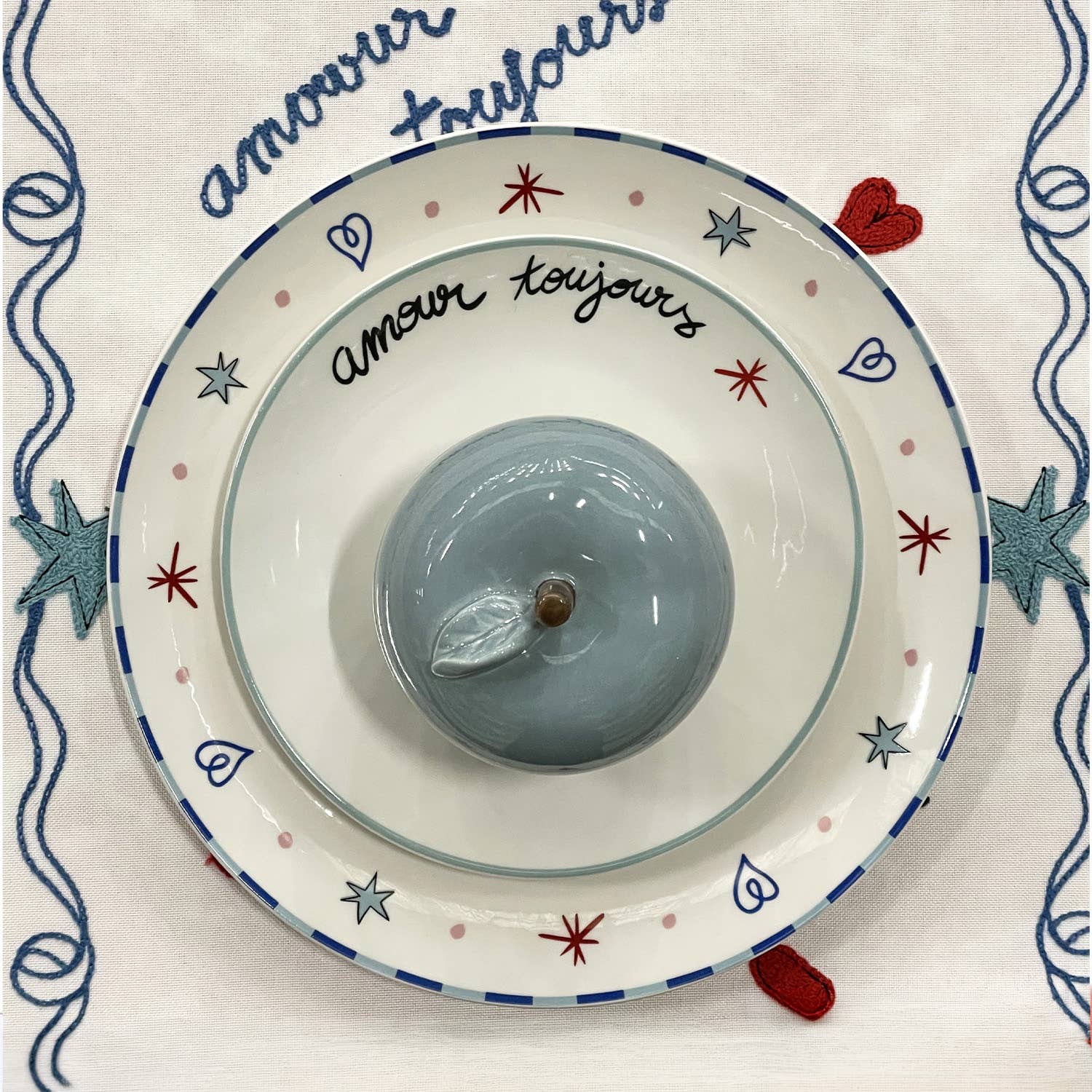 Dessert plates "Amour en Liberté" - Set of 4
