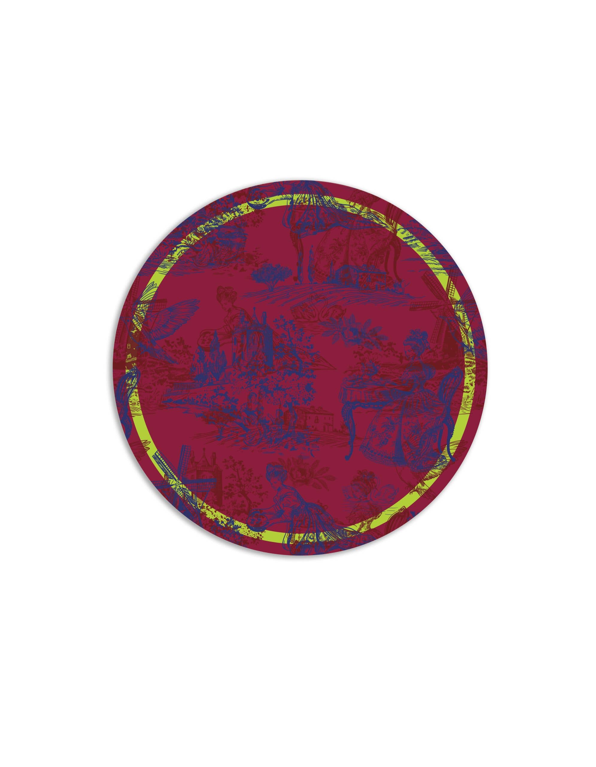 Toile Round Placemats - Set of 6