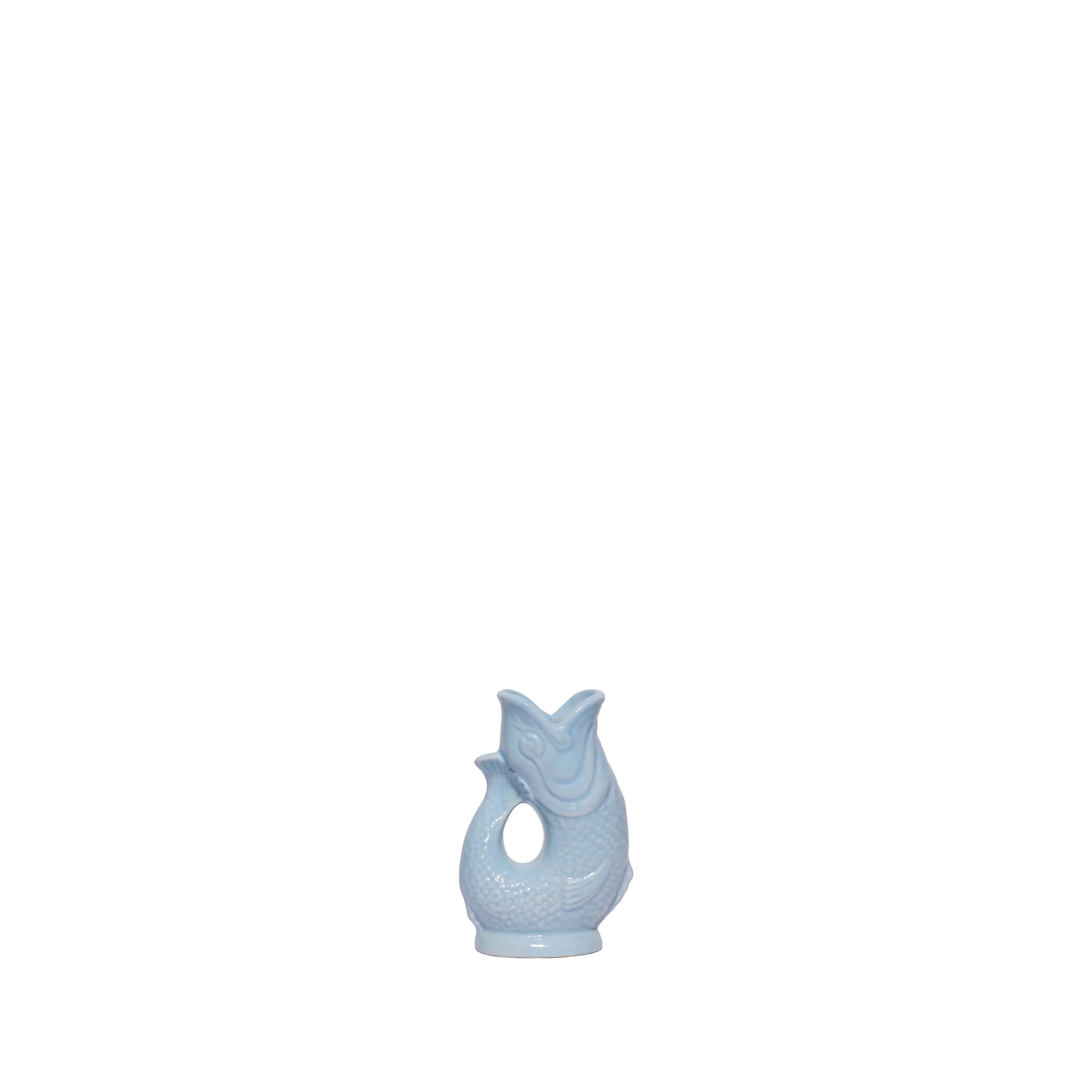 Pale Blue Gluggle Jug
