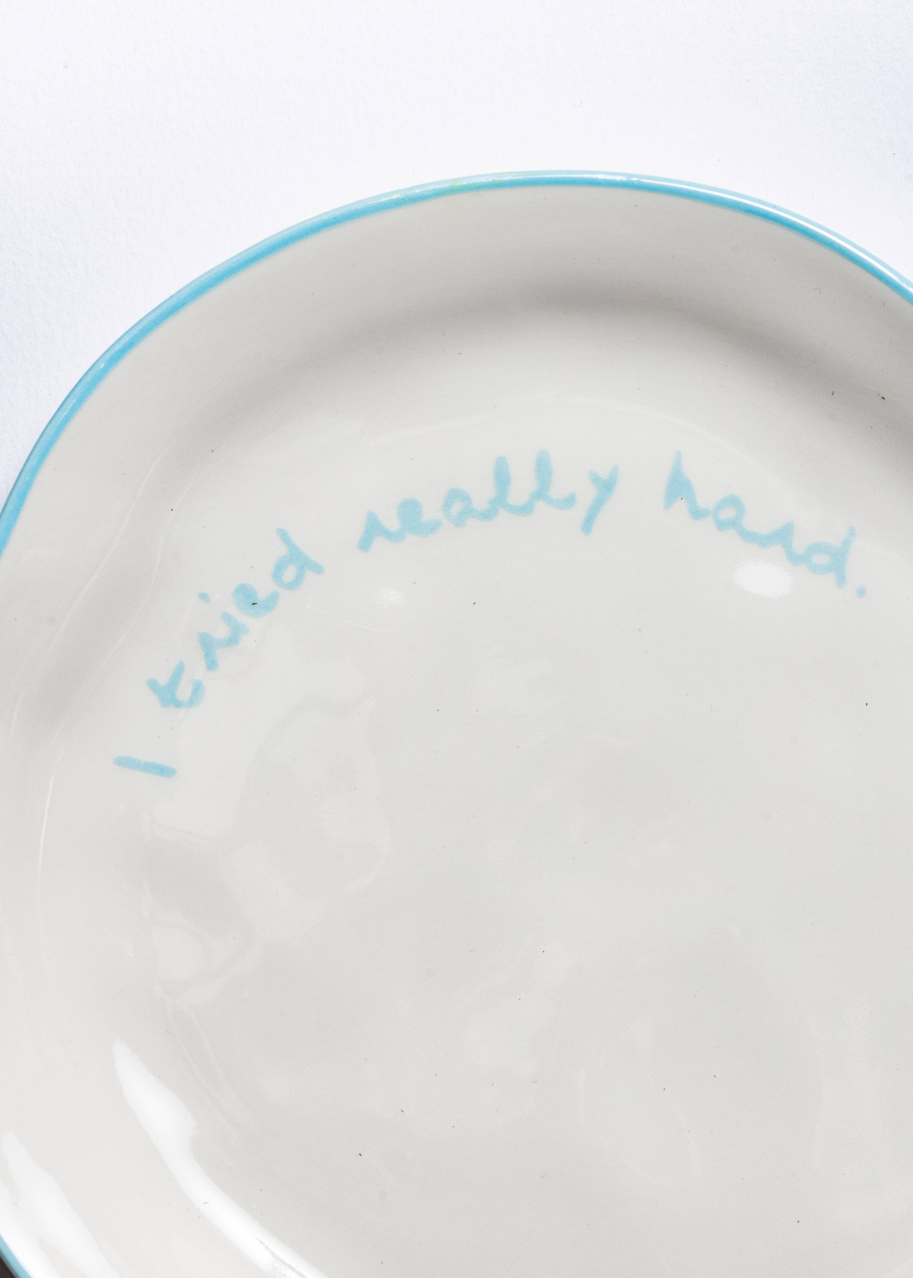 Statement Plate - 'I tried really hard'