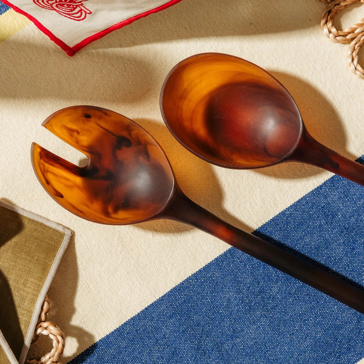 Salad Servers - Amber Set