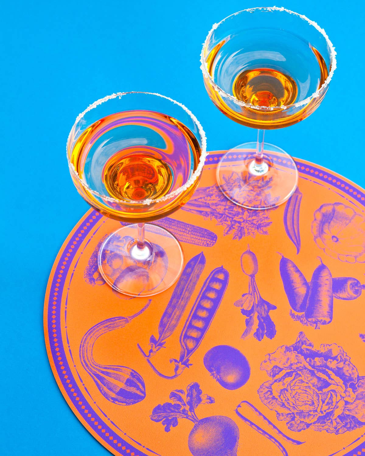 Veggie Punk Round Placemats - Set of 6