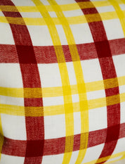 Grid Woven Yellow/Red Cushion 48x68 CM