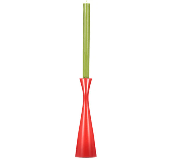 Tall Oriental Red Candleholder