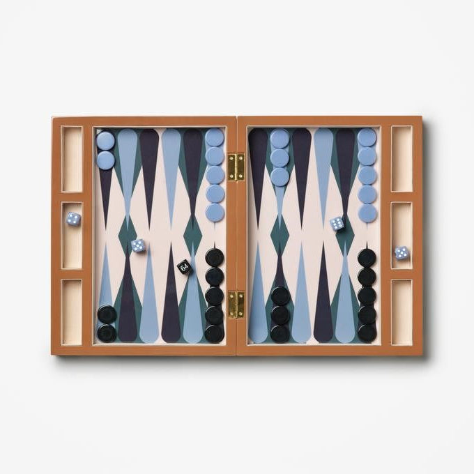 Lacquered Backgammon | Blue