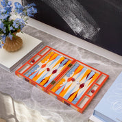 Lacquered Backgammon | Red