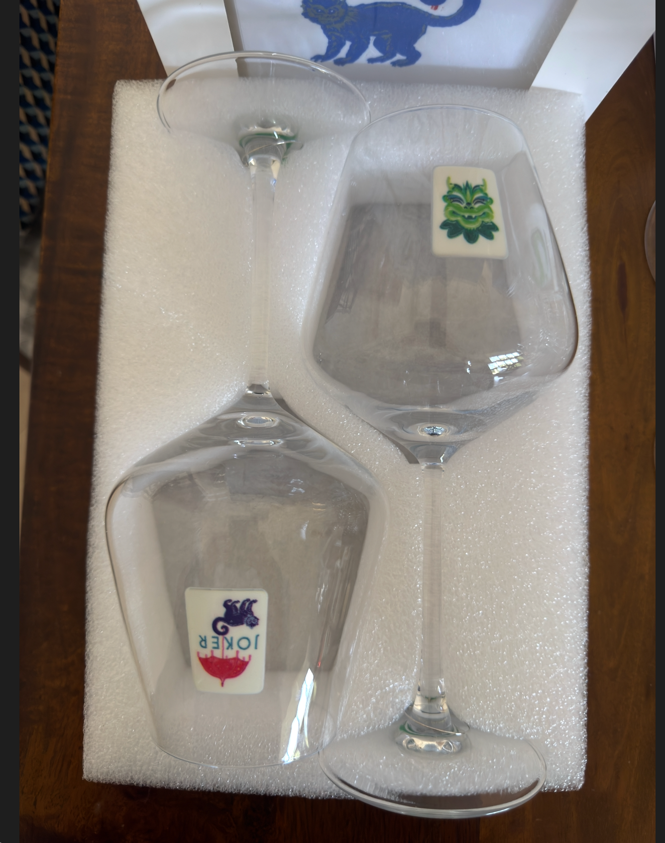 Mahjong Wine Glasses - Set of 6