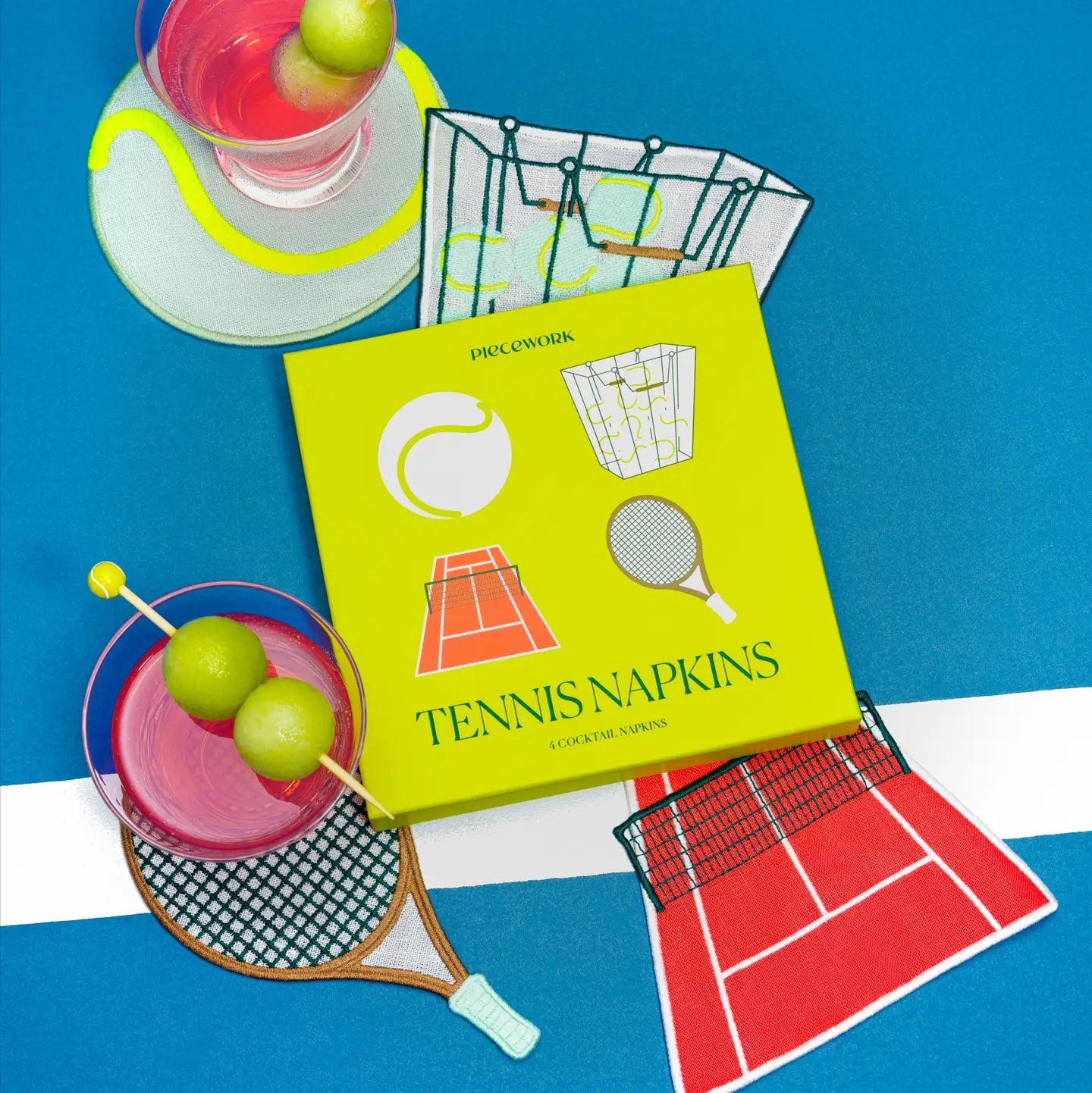 Tennis Cocktail Napkins | Set of 4