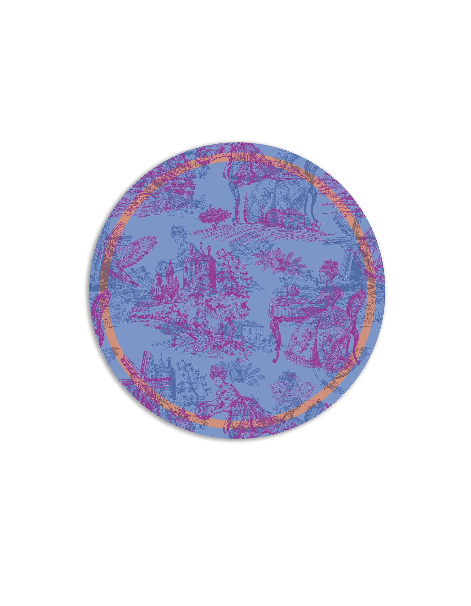 Toile Round Placemats - Set of 6
