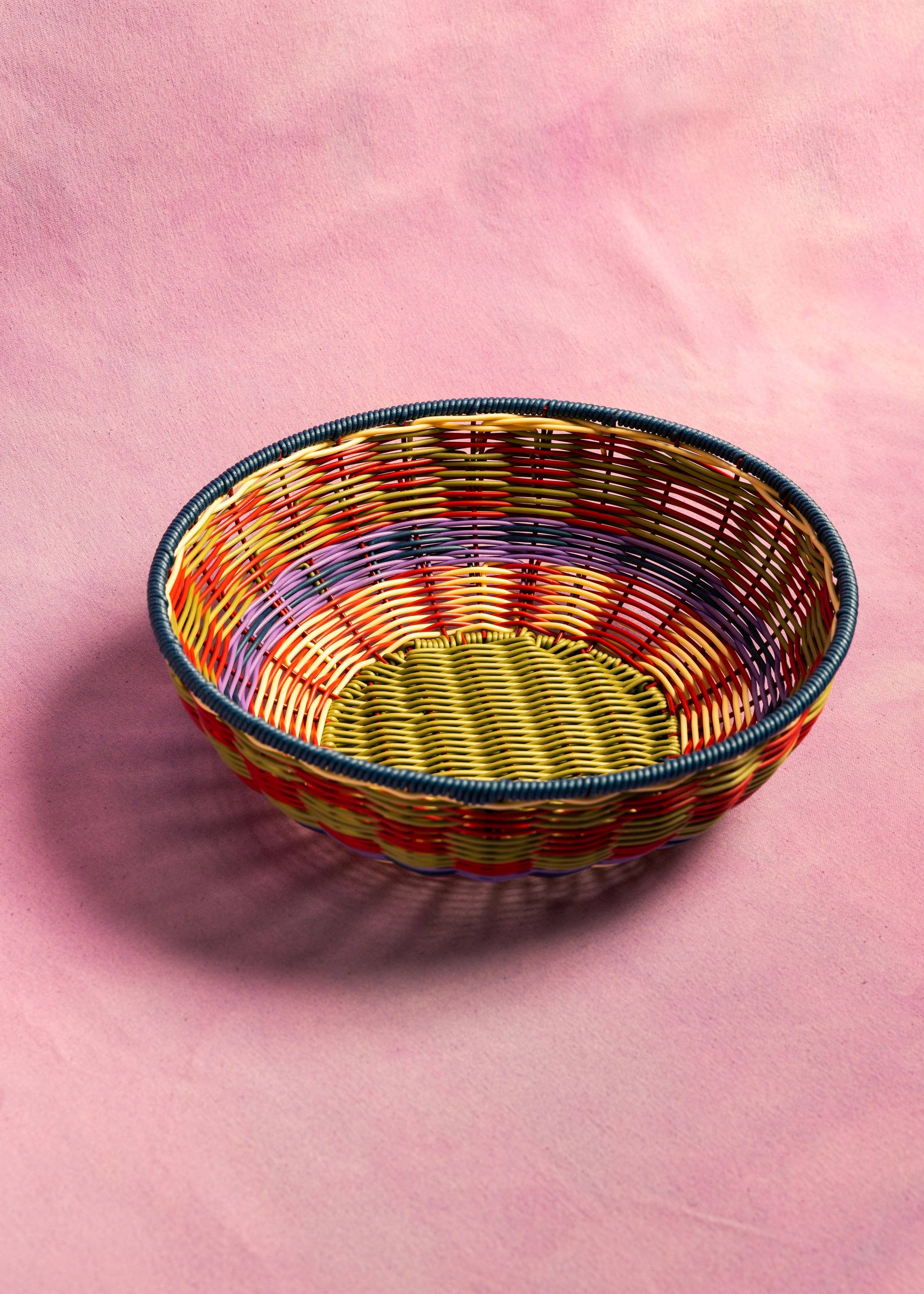 Maegen Woven Bowl - Red/Olive