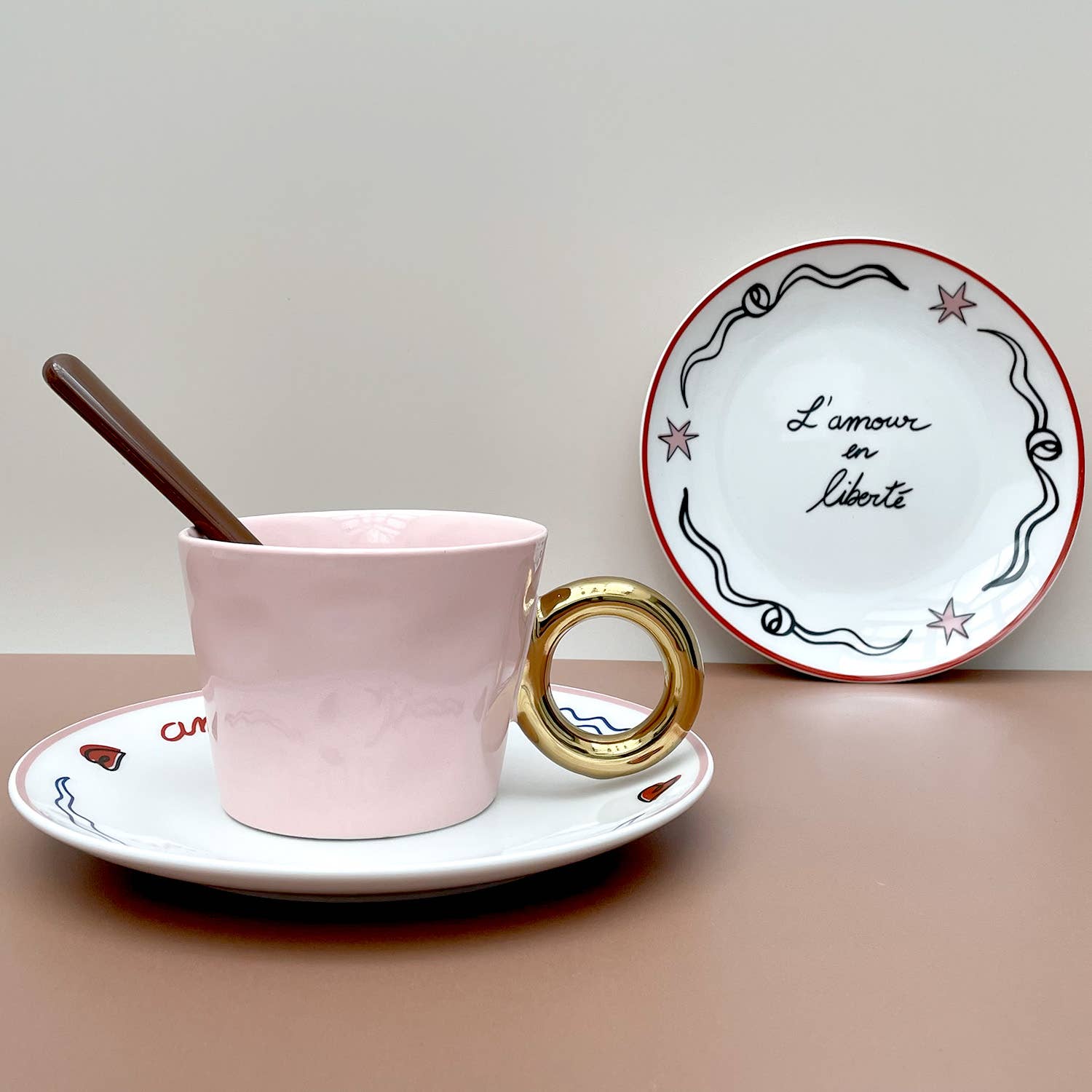 Dessert plates "Amour en Liberté" - Set of 4