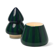Balsam Fir ceramic tree candle with lid